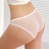 Sexy Women Panties Lace Mesh Ultrathin Breathable Underwear Wave Point Brief Low-waist G String High Elasticity Lingerie S-XXL