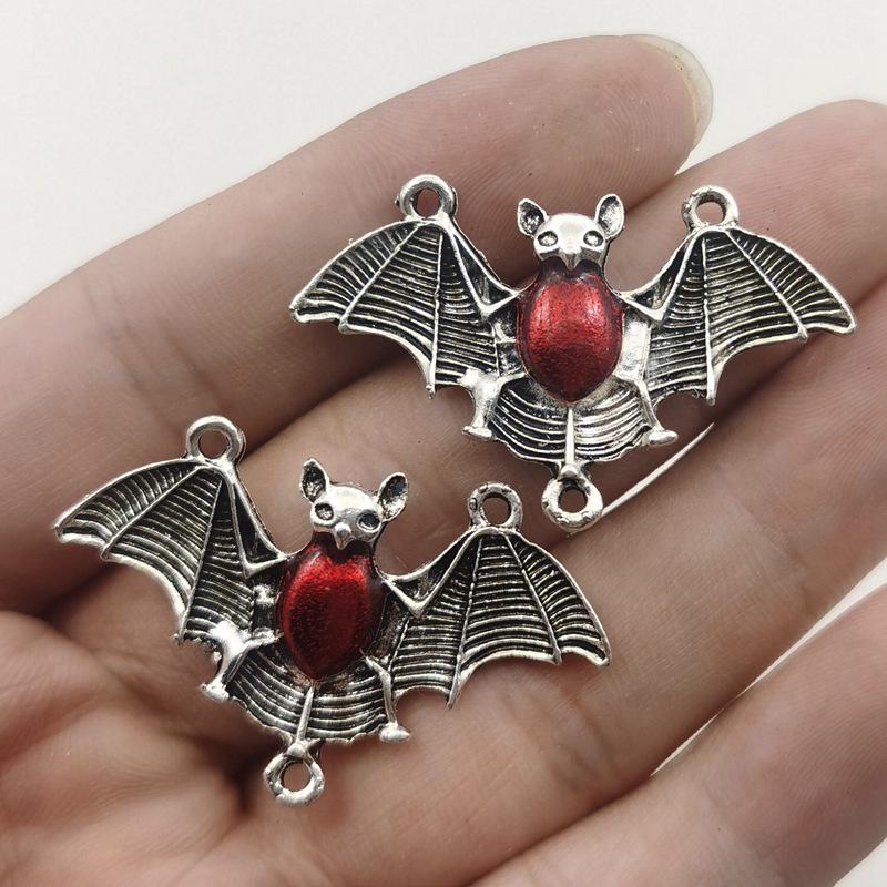 Antik Silber Gotischer Vampirfledermaus Verbindungsanhänger für DIY Schmuck