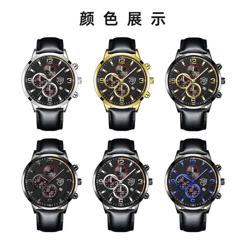 Belt Watch Men'S Calendar Luminous Quartz Watch