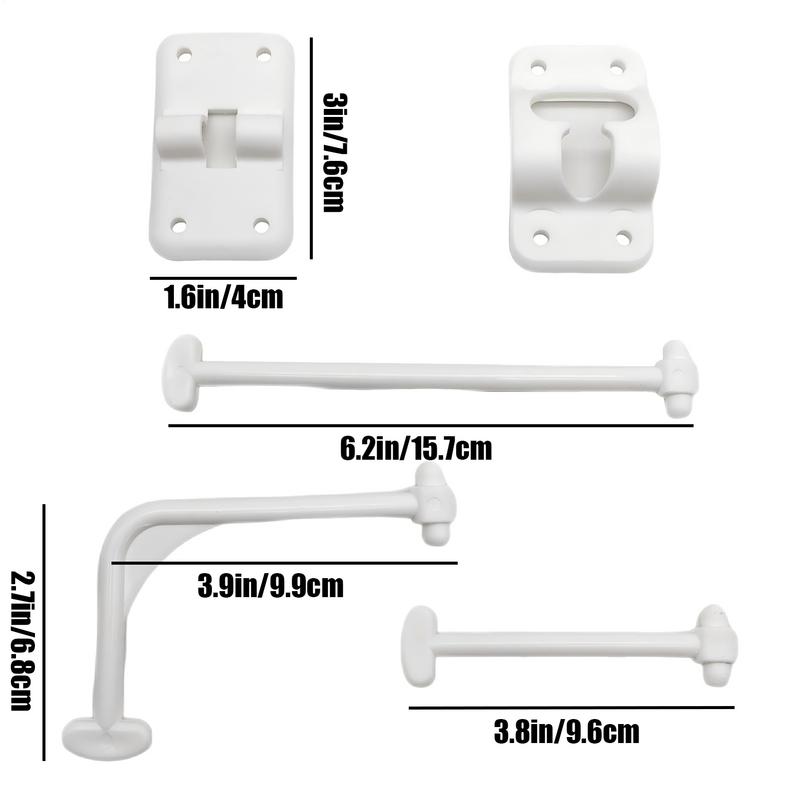 RV T-Style Door Holder Catch Entry Door Catch T-Shaped Entrance Latch With Screws Exterior Door Hold Hook & Keeper Versatile RV
