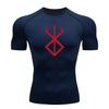 Compression T-shirt for Men Elastic Tight Workout Sportswear Short-sleeved High Elasticity Gym Bodybuilding Quick-drying Sweatshirt Top