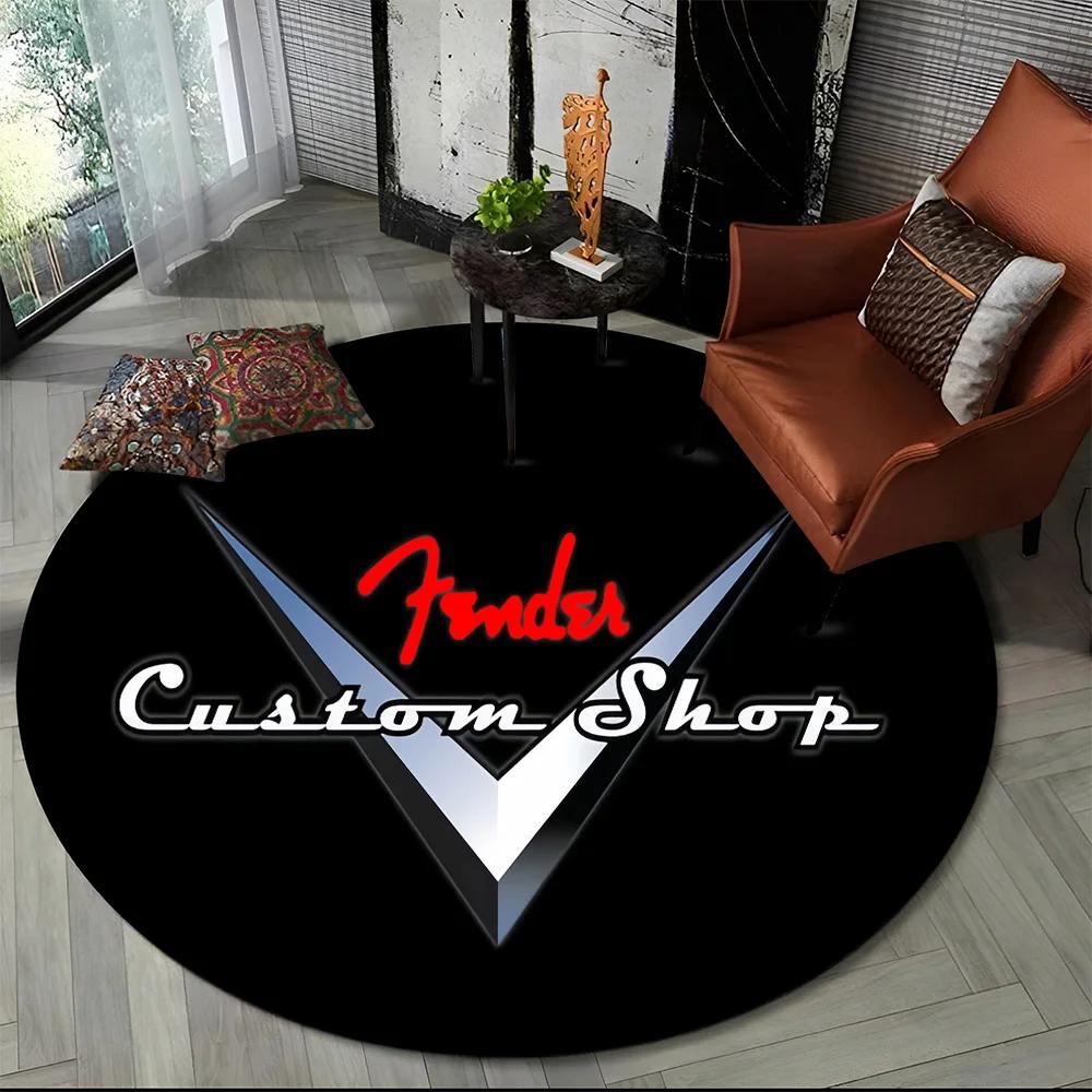 29 Style New Fender Retro Guitar Instruments Music Round Carpet Rug for Bedroom Living Room Sofa Decoration,pet Decor Floor Mat