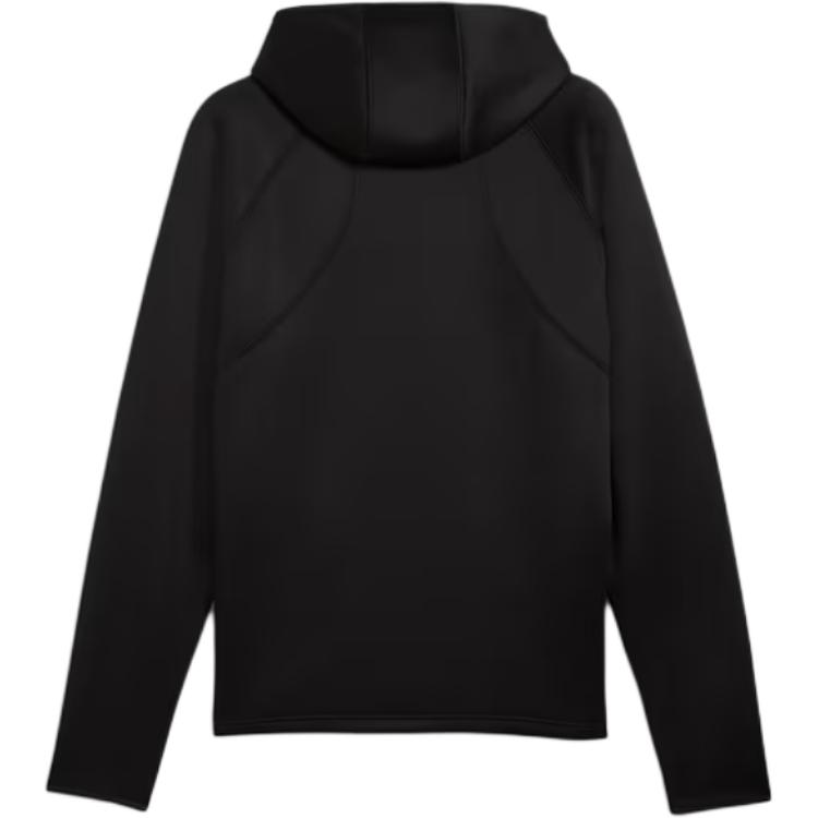 Puma Cloudspun Tech Lbl Solid Color Hooded Zip Long Sleeve Jacket Men Jackets Black 525698-01