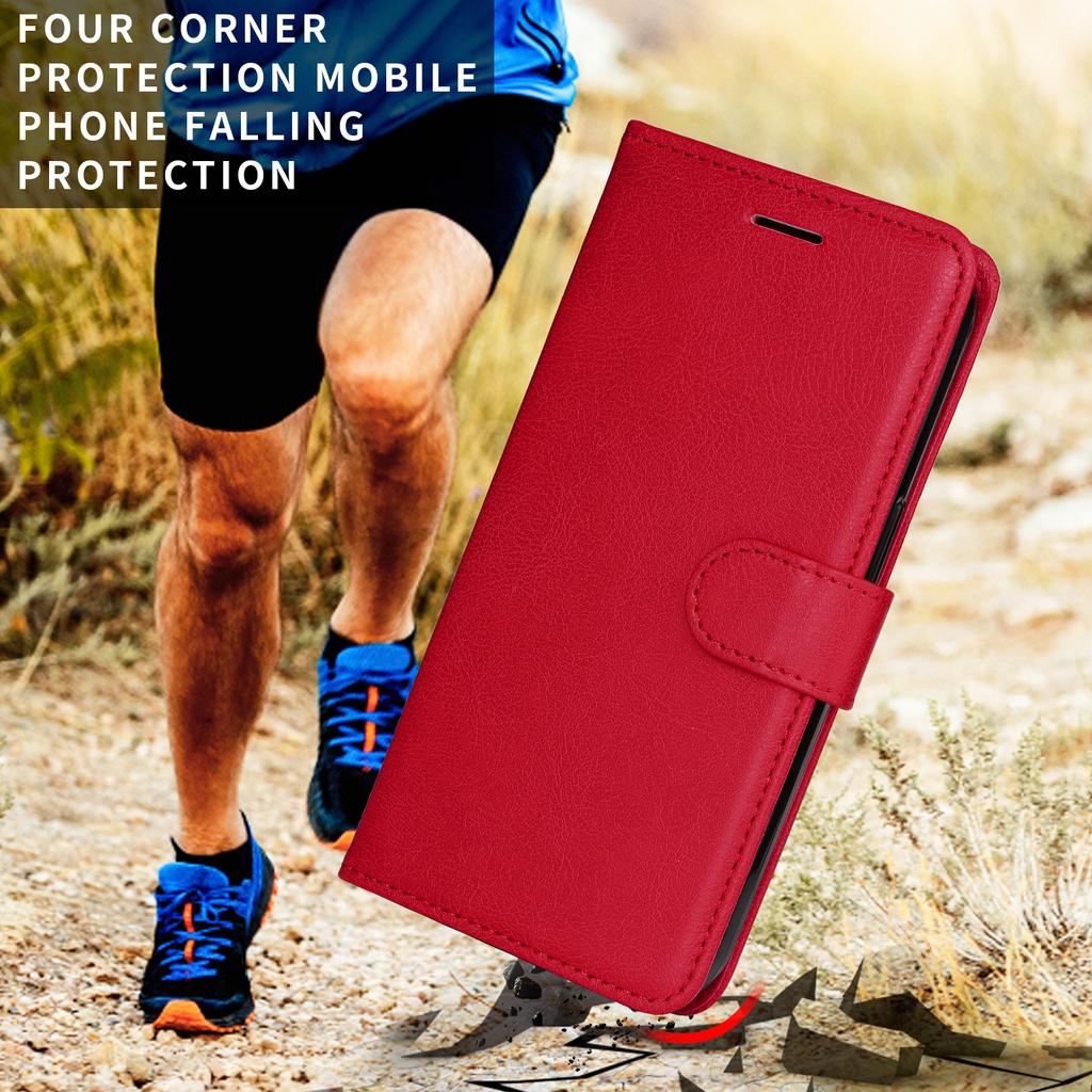 For Realme 15 Pro 5G/Realme 15 5G Leather Wallet Case with Strap Solid Color Phone Stand Cover