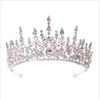 1 Baroque Style Bridal Crown, Luxurious Crystal Decorated Princess Headpiece, Alloy Material, Suitable for Women, Wedding Veil H