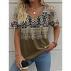 Summer Women's T Shirt Print Casual Short Sleeve 3d T Shirts Fashion Streetwear V Neck Pullover Female Clothing Shirt