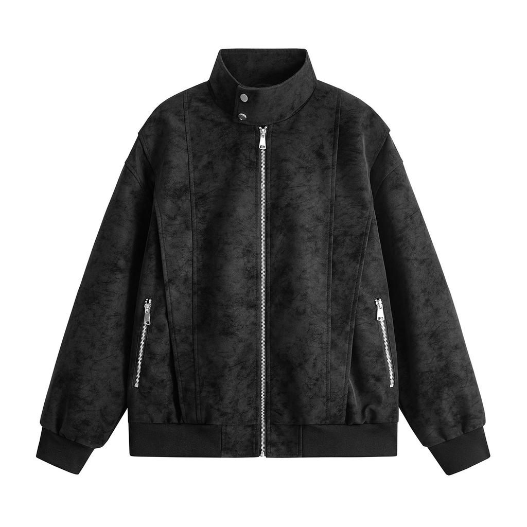 Vintage Matte Washed Leather Jacket Men's Windproof Autumn Jacket Cardigan Leather Jacket Jacket Men's Top