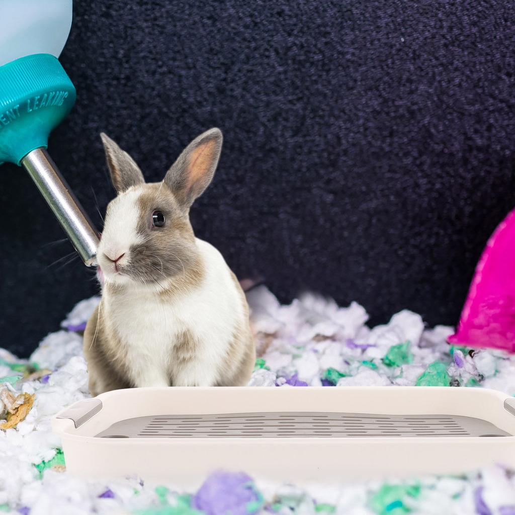 Rectangular Bunny Litter Box Large Space Rabbit Training Potty Small Guinea Pig Hamster Cage Pet Toilet Cleaning Supplies