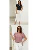 European American Women's V-Neck Heart-Shaped Sleeve Summer Top