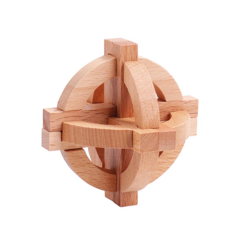 Luban Lock Classical Wood Puzzle Set for Kids - Mortise and Tenon Design