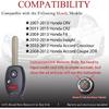 MechanMagic 2PCS Key Fob Remote Replacement Fits Honda CR-V 2007 2008 2009 2010-2013/CR-Z 2011- 2014 2015/Fit/ight/Accord Coupe/Crosstour MLBHLIK-1T