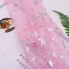 Polyester Fabric Snowflake Pattern Printed Fabric Tulle Fabric 1meter/Lot For Birthday Party Wedding Decor Craft Projects