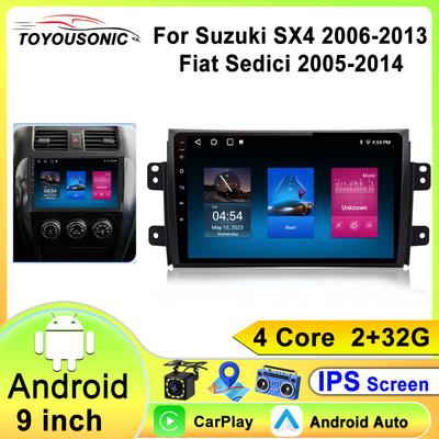 Ραδιόφωνο Αυτοκινήτου Android 13 Για Suzuki SX4 2006-2013 Fiat Sedici 2005-2014 Multimedia Αναπαραγωγέας Βίντεο Πλοήγηση 2din Carplay Στερεοφωνικό Ήχου
