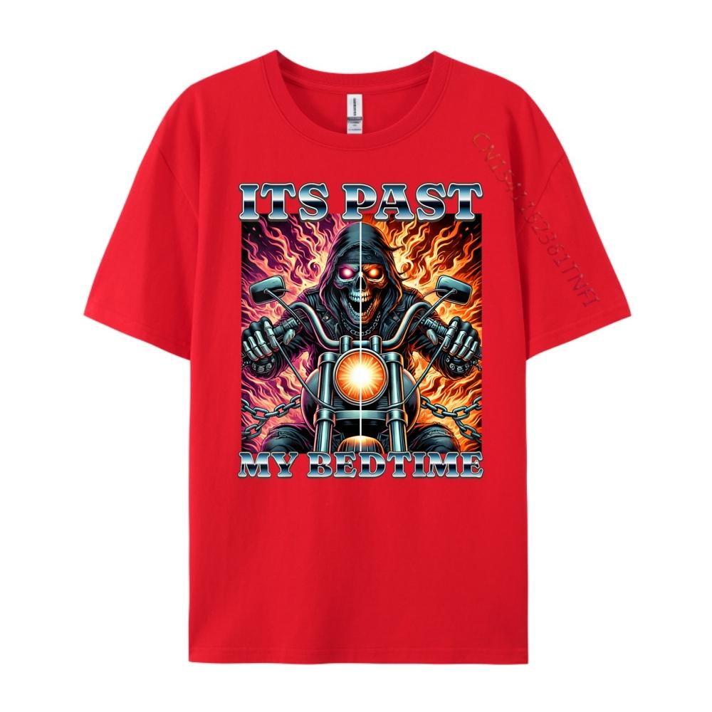 Its Past My Bedtime Skeleton Meme Funny Sigma Cringe Ironic Black T Shirt Classic and versatile Streetwear Christmas S