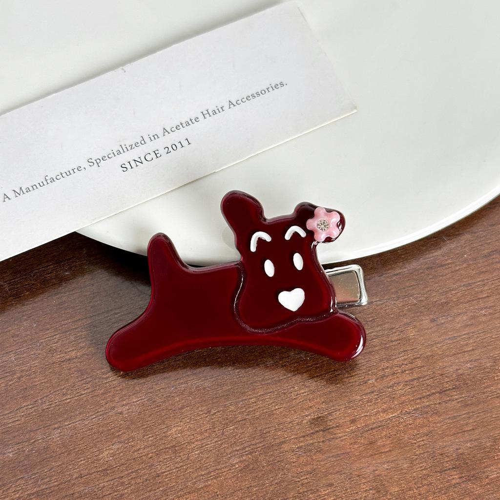 Acetate Cute Dog Clips And Scrunchies For High Ponytails And Hairstyles Fun