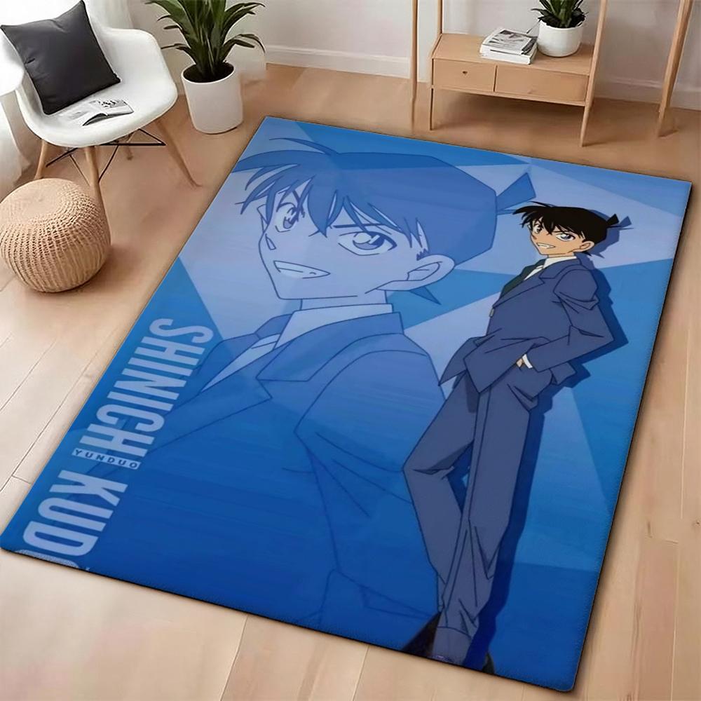 Detective Conan Anime Mystery Think Detective Conan Anime Mystery Theme Rug Soft Nonslip Carpet For Entryway Hallway Balcony Home Decor