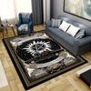 Mystical Supernatural Theme Area Rug, Celestial Occult Non-Slip Floor Mat, Washable Home Decor Carpet for Dorm Living Room