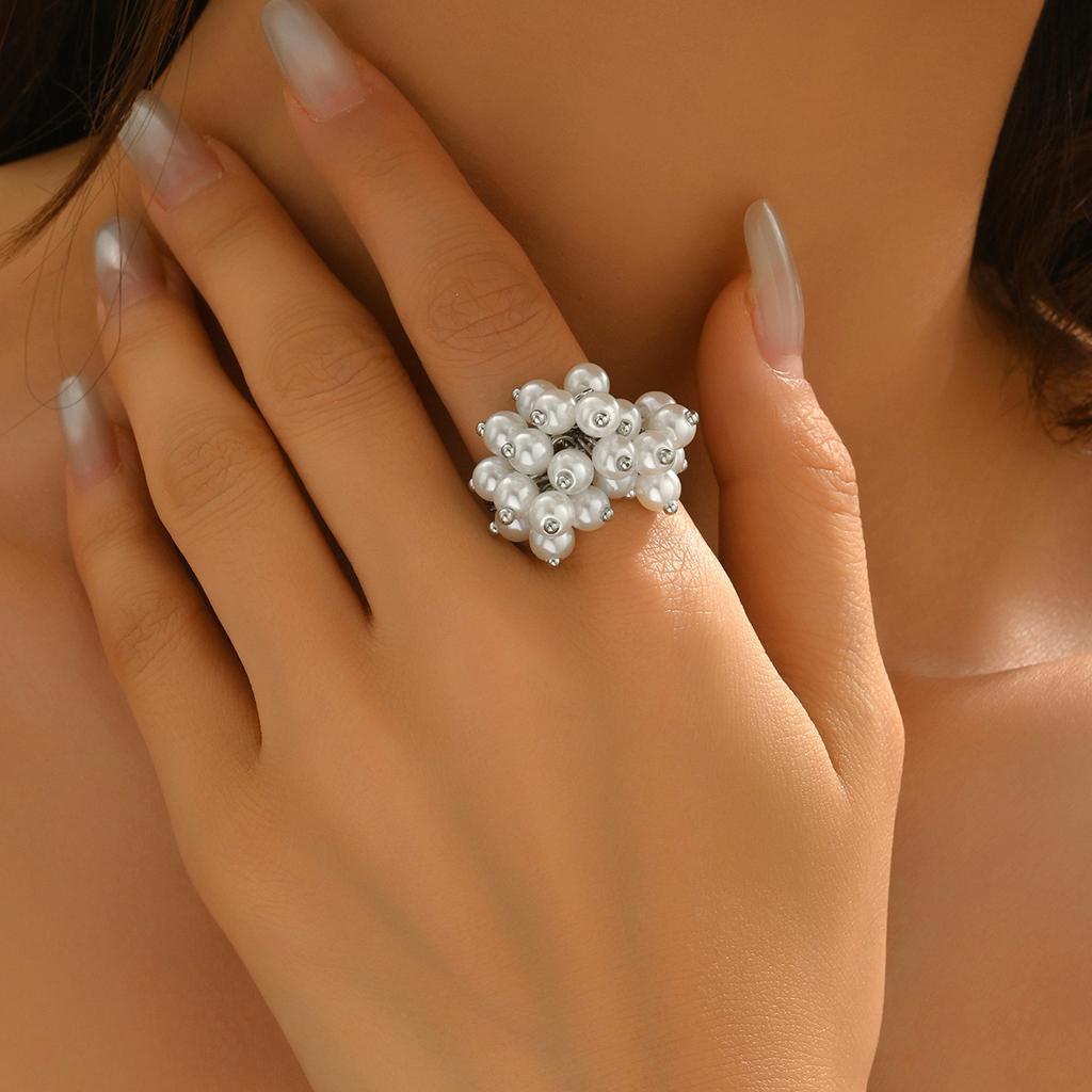 Pearl Rings Minimalist Premium Retro Light Luxury Open Finger Rings