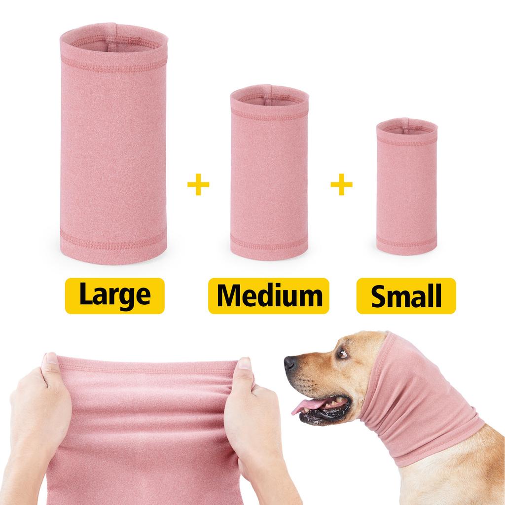 Dog Neck Wrap Soft Stretchy Calming Pet Snood Scarf for Anxiety Relief Thundering Noise