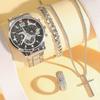 Fashion Business Men'S Watch Calendar Watch Men'S Steel Strap Watch Business Bracelet Set