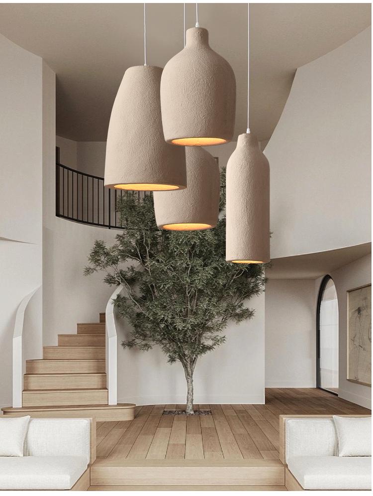 Wabi-Sabi Zen Pendant Light: Retro & Artistic Design for Restaurants, Living Rooms, and Bedrooms