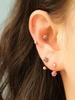 Minimal Piercing 14K Cubic Ball Curve Piercing, Tragus Piercing