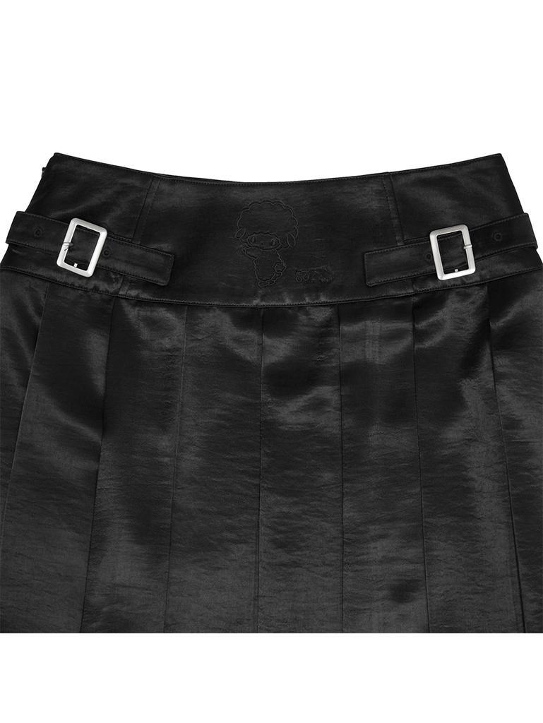 TUOMIO My Sweet Piano Pleated Skirt [Black]