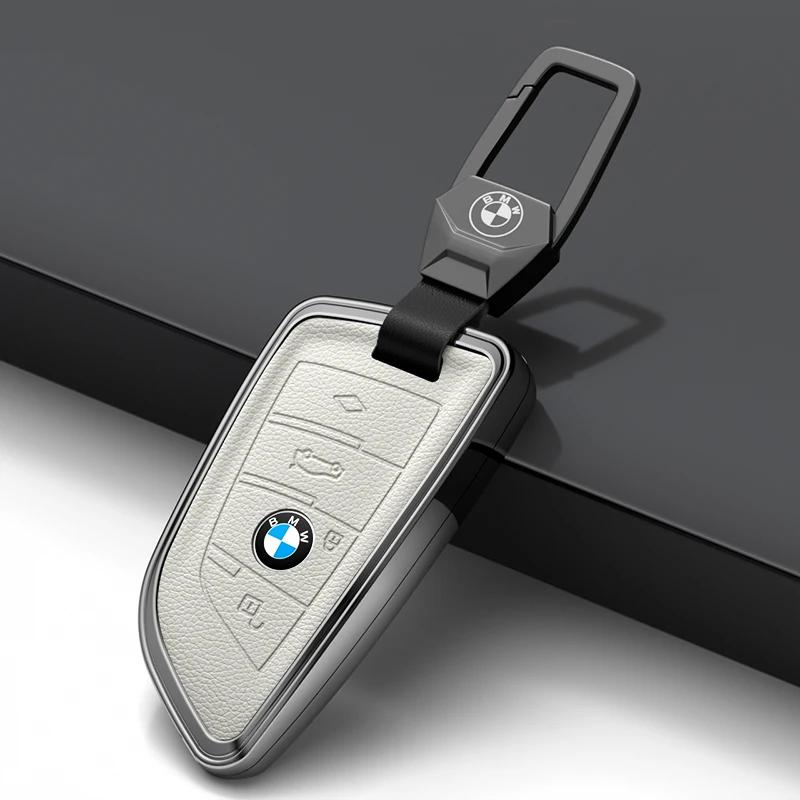 BBJH7 Car Key Case for BMW 216i F46 X1 X2 X3 X5 X6 GT 2 5 6 7 Series 3 4 Buttons Smart Keyless Remote Control Fobs Protector Cover