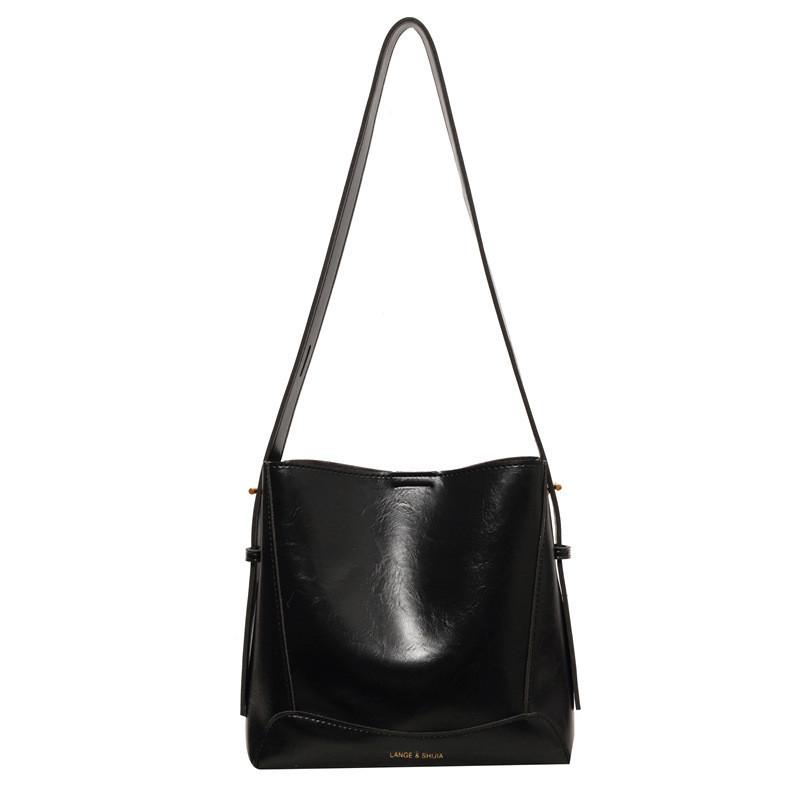 Stylish And Practical Women s Shoulder Bag 2024 New Trendy Bucket Bag For Casual Commuting чёрный