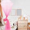 Breathable Light Pink Bed Canopy Mosquito Net Dome Design for Single Twin Crib Bed Elegant Insect Protection Net