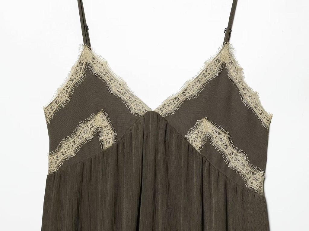 2026 Spring European-Style Women's Lace Lingerie Camisole Dress