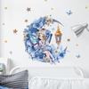 Flower Fairy Moon Butterfly Wall Stickers for Girls Room Bedroom Decoration Home Decor Art Decals