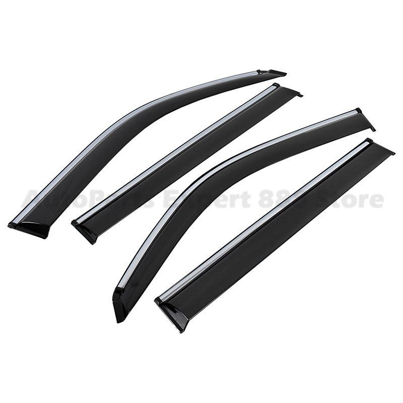 Modification Parts Weather Shield For Toyota Land Cruiser 2003-2022 Window Visor Rain Guard Deflector Windshield Rain Trim