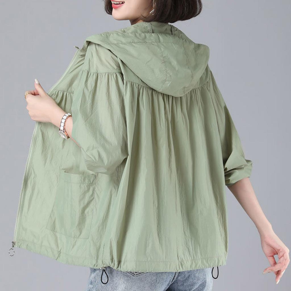 Women's Casual Solid Color Loose Clothing, Fashionable Cardigan Jacket Cardigan Jacket