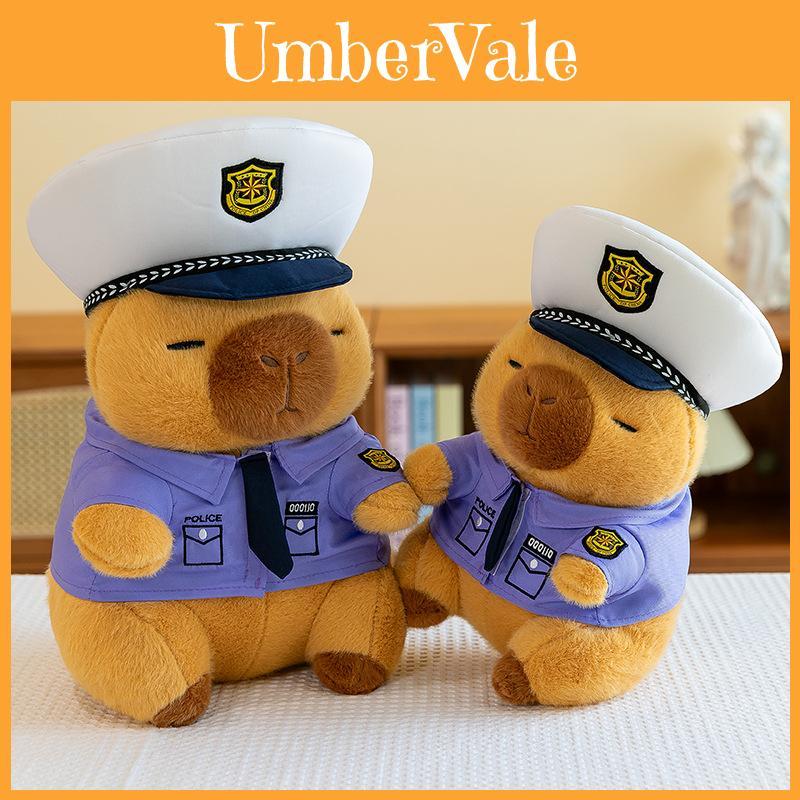 Cute Cartoon Police Capybara Stuffed Animal Plush Toy Perfect For Children's Gifts