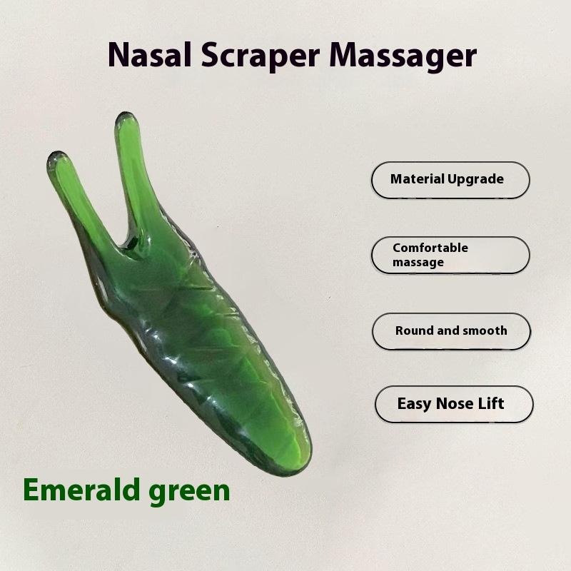 Special nose scraper, nose beauty artifact, facial massage pick bar, high nose bridge, straight meridian comb, dredging the scraping board