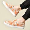 2024 Europäische Neue Schuhe für Herren Echtleder Freizeitschuhe Trend Print Flache Skateboard-Schuhe Mode Slipper 38-46