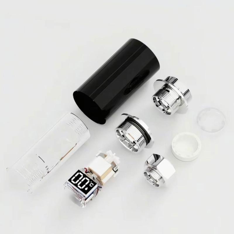 Wasserhahn-Thermometer LED-Anzeige Wasserbetriebene Thermometer Tragbarer Wasserdichter Indikator für Sicheres Baden Wasserregelung