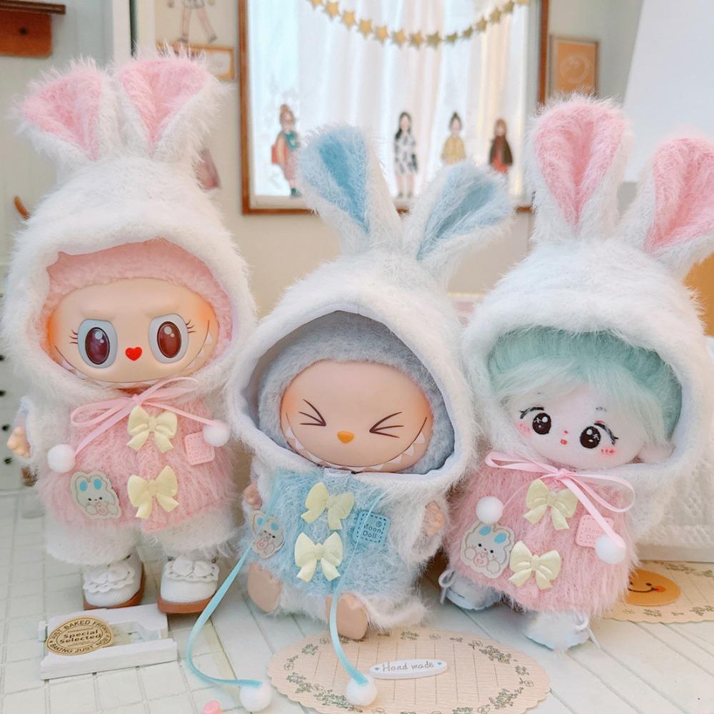 

Dress Up Labubu Doll s Clothes Rabbit Ear Plush Dolls Clothes Cotton Doll Accessories style 2