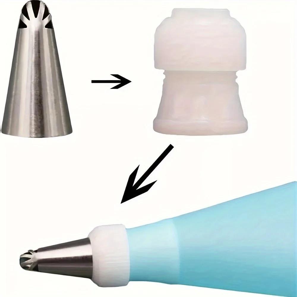 8/10Pcs Russian Piping Tips Set, Icing Piping Nozzles Reusable Frosting Pastry Bags Piping Couplers Cake Baking Decorating Tools