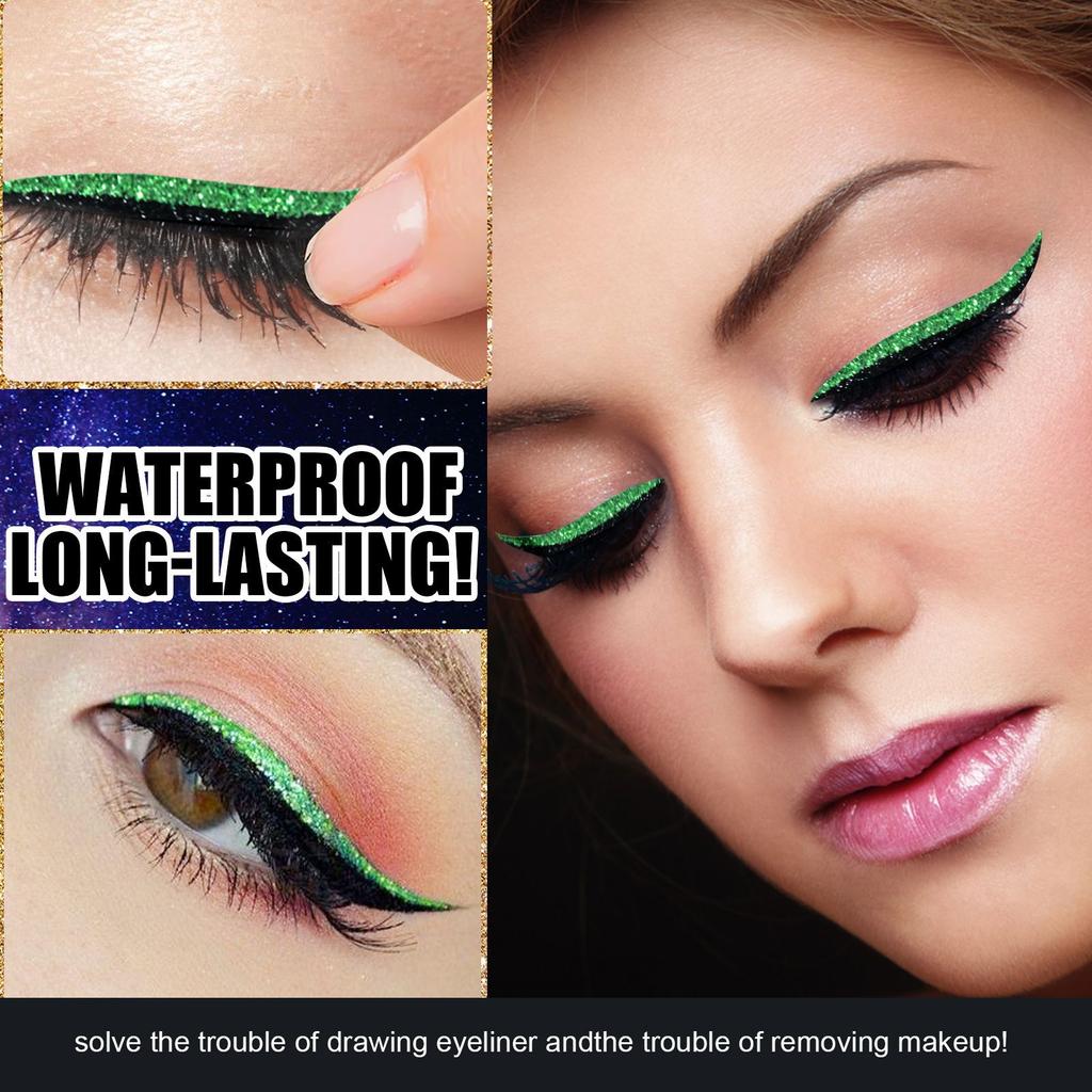 West&Month Self-adhesive Eyelash Eyeliner Stickers, European Style Glue Strip False Eyelashes, Curly Eye Makeup Stickers