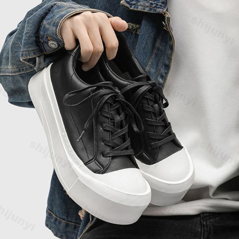 

Модные нишевые мужские повседневные туфли на толстой подошве с цветными блоками, модный тренд осени 2025 года, удобные, универсальные, модные низкие кроссовки на массивной подошве 39 чёрный