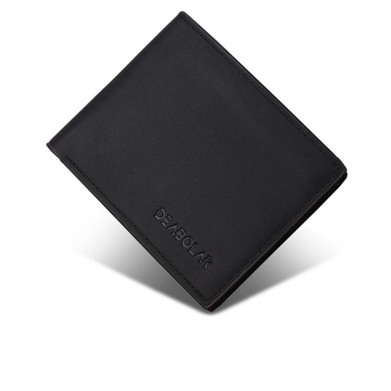 Short Men s Wallet Classic Pocket Po Holder, Small Men s Wallet Quality PU Leather Card Holder, Matte Leather Men s Wallet