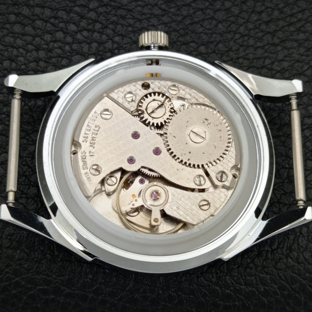 SWISS VINTAGE HAND-WINDING MENS REFURBISHED WHITE COLOR DIAL WATCH A707233-1