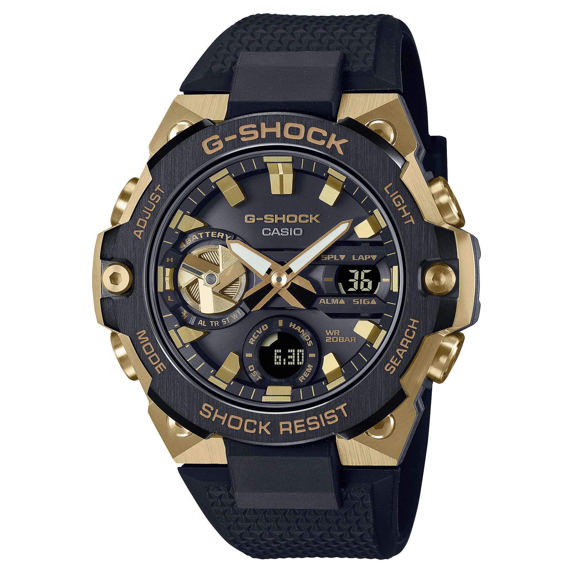 

Casio Men s Stainless Steel 200M Water Resistant Shock Resistant Quartz Watch GST-B400GB-1A9 чорний