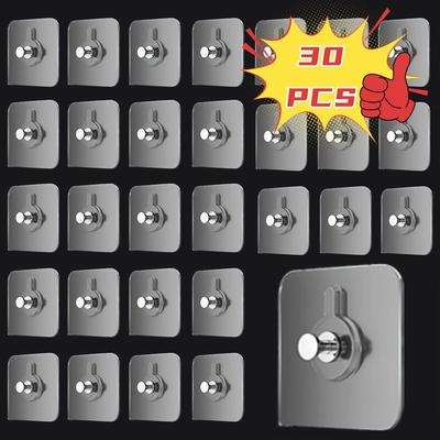 Hook Hanging Sticker Strong Adhesive Hooks Punch-Free Picture Frame Nail Poster Photo Clock Hooks Kitchen Bathroom Screw Hooks