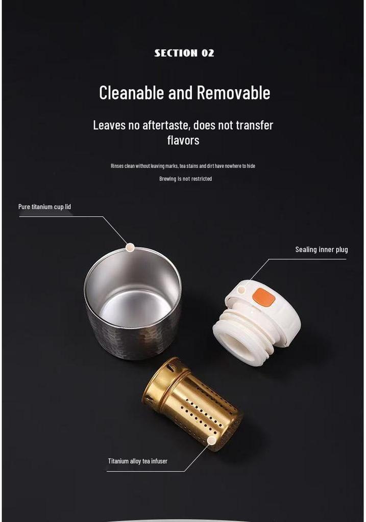 Luxury Titanium Thermos Cup Gift Set: High-End Stewing Cup for Tea and Water