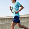 Saucony Breathable Moisture-Wicking Running Casual Short Sleeve T-Shirt Men Tops Blue SC2239039-2