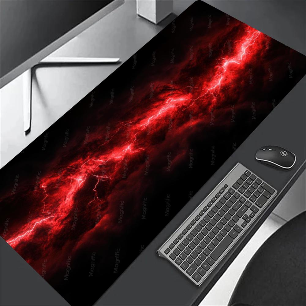 Powerful red glow Mouse pad Mouse Carpet Office Table Mat Mouse Pads Playmat Pc Decor Writing Mat For Laptop Desktop Home Work