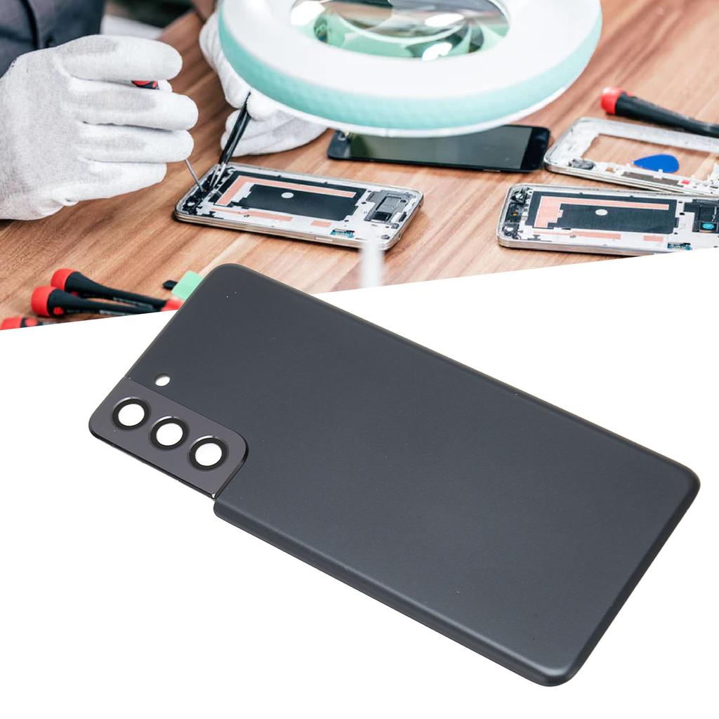 Remplacement de la vitre arrière pour 1 Couvercle arrière Housse arrière Outil de remplacement de réparation de porte Ensemble d'accessoires avec objectif de caméra préinstallé Adhésif